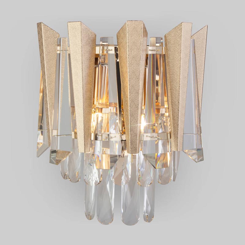 Бра Crystal Edge Sconce Прозрачный (Transparent) Золотой Бра Crystal Edge Sconce Прозрачный (Transparent) Золотой в Волгограде | Loft Concept