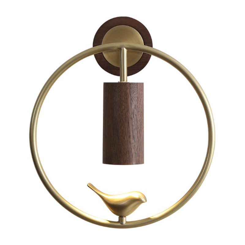Бра деревянное с птичкой Manu Wall Lamp Золотой Орех Бра деревянное с птичкой Manu Wall Lamp Золотой Орех в Волгограде | Loft Concept