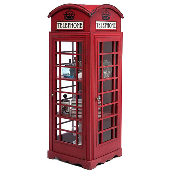 Витрина "Телефонная будка" London telephone box Красный (Red) Витрина "Телефонная будка" London telephone box Красный (Red) в Волгограде | Loft Concept