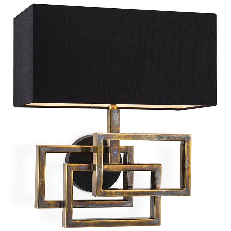 Бра Eichholtz Wall Lamp Windolf Vintage Brass Винтажная латунь Черный Бра Eichholtz Wall Lamp Windolf Vintage Brass Винтажная латунь Черный в Волгограде | Loft Concept