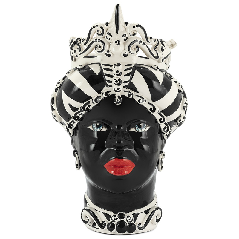 Ваза VASE MORO LADY MEDIUM Черно-белый Ваза VASE MORO LADY MEDIUM Черно-белый в Волгограде | Loft Concept
