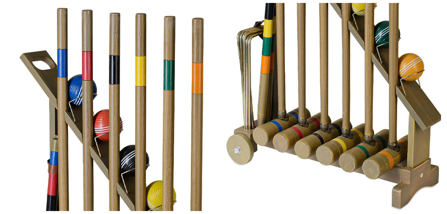 Антикварный Ретро-набор для игры в Крокет США - фото