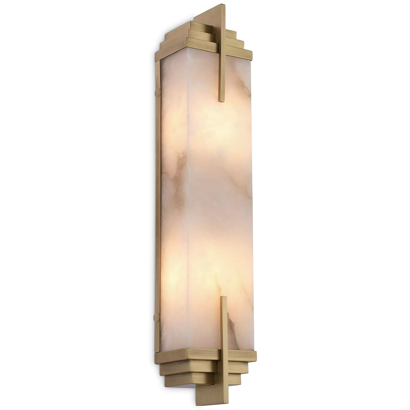 Бра Eichholtz Wall Lamp Harman Brass Латунь Бежевый Белый Мрамор Bianco Бра Eichholtz Wall Lamp Harman Brass Латунь Бежевый Белый Мрамор Bianco в Волгограде | Loft Concept