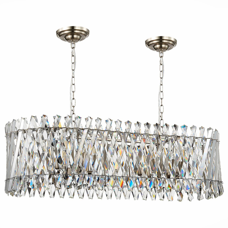 Люстра Kaeden Glass Chandelier 100 Прозрачный Никель Люстра Kaeden Glass Chandelier 100 Прозрачный Никель в Волгограде | Loft Concept