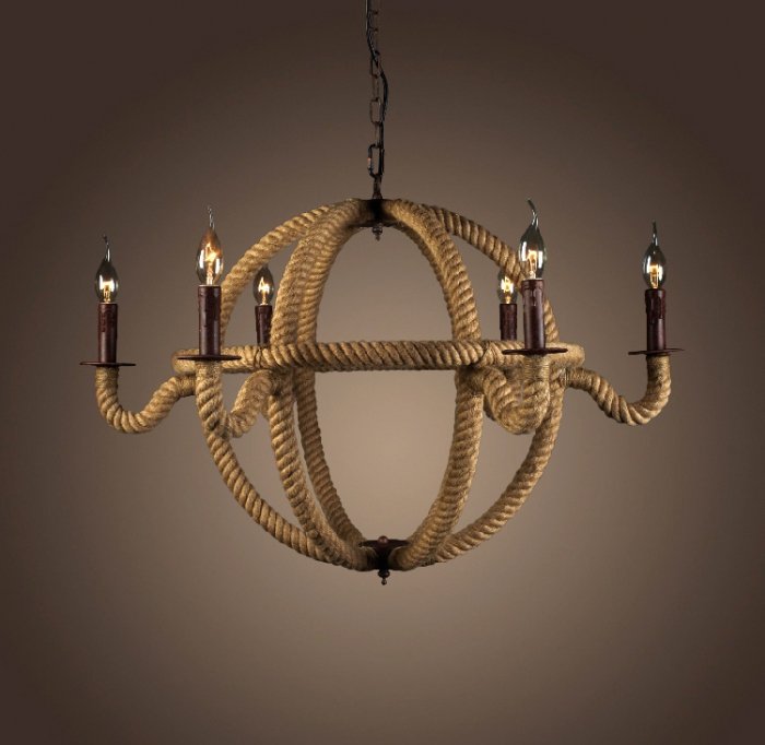 Люстра Spere 2 Loft Rope Light Коричневый Люстра Spere 2 Loft Rope Light Коричневый в Волгограде | Loft Concept