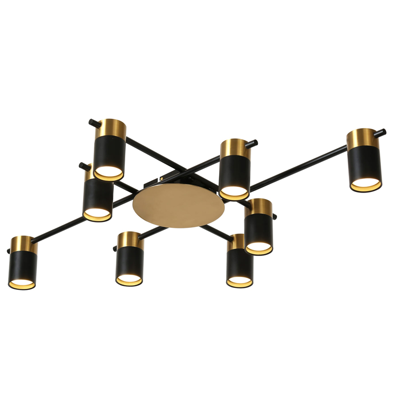 Потолочный светильник Tribes Chandelier Черный Золотой в Волгограде | Loft Concept 