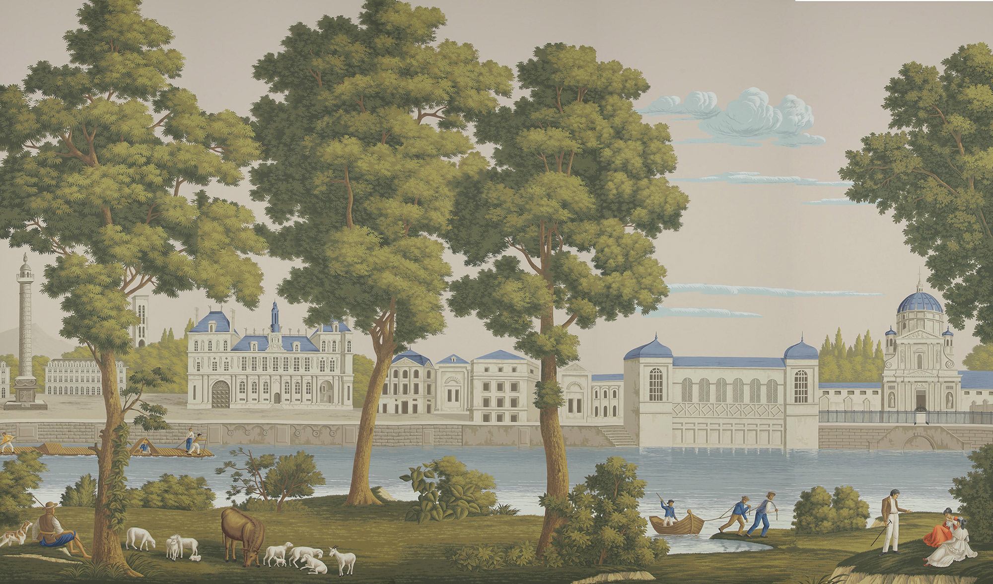Обои ручная роспись Monuments of Paris Roberts on scenic paper Обои ручная роспись Monuments of Paris Roberts on scenic paper - постер Loft-Concept в Волгограде