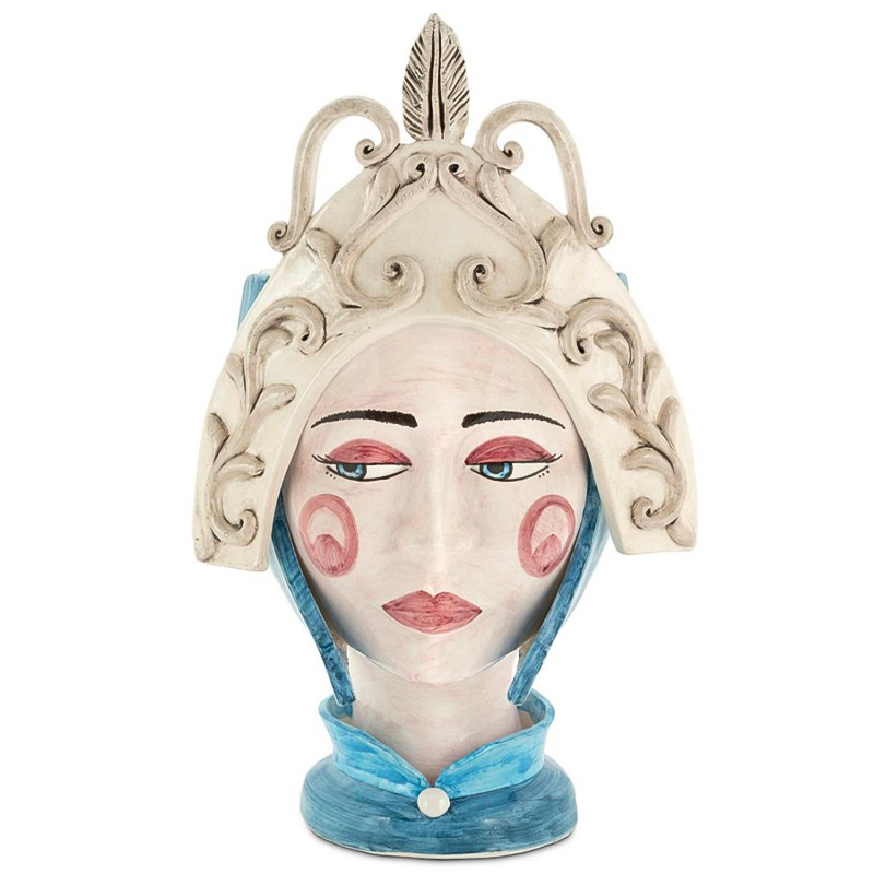 Ваза Vaso Moro Lady Paladin Голубой Синий Бежевый Мульти Ваза Vaso Moro Lady Paladin Голубой Синий Бежевый Мульти в Волгограде | Loft Concept