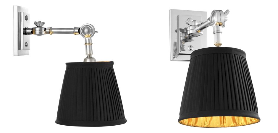 Бра Wall Lamp Wentworth Single Nickel+Black Бра Wall Lamp Wentworth Single Nickel+Black - Loft-Concept в Волгограде