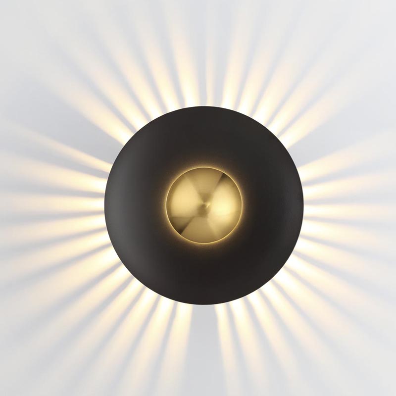 Настенный светильник Golden Mean Circle Черный Золотой Настенный светильник Golden Mean Circle Черный Золотой в Волгограде | Loft Concept