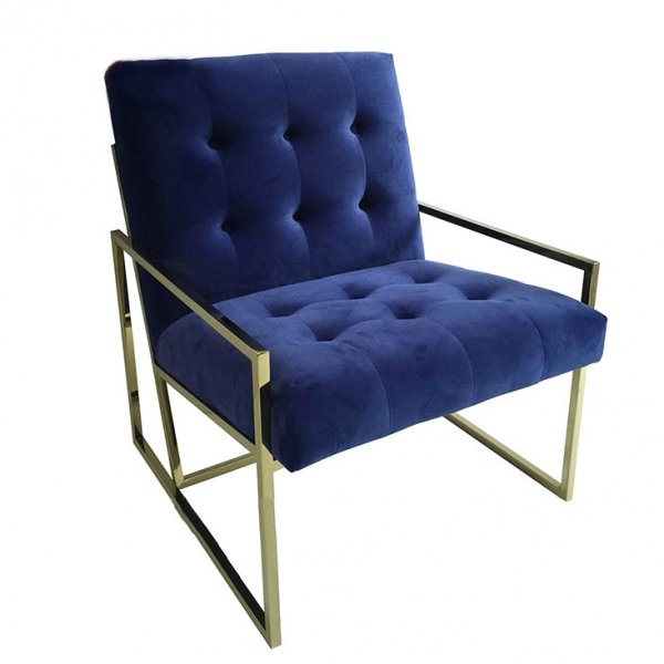 Кресло Jonathan Adler GOLDFINGER LOUNGE Синий Кресло Jonathan Adler GOLDFINGER LOUNGE Синий в Волгограде | Loft Concept