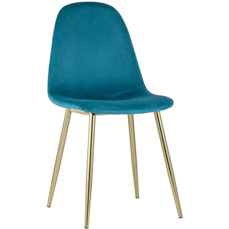 Стул Archie Chair Велюр Аквамарин Золотые ножки Голубой Золотой Стул Archie Chair Велюр Аквамарин Золотые ножки Голубой Золотой в Волгограде | Loft Concept