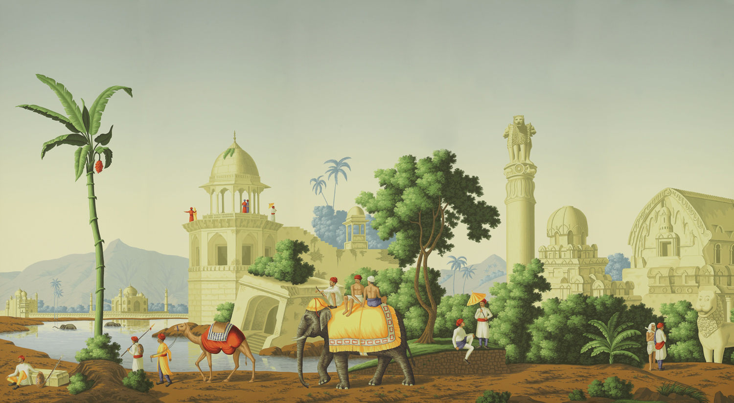 Обои ручная роспись Early Views of India Eden on scenic paper Обои ручная роспись Early Views of India Eden on scenic paper - постер Loft-Concept в Волгограде