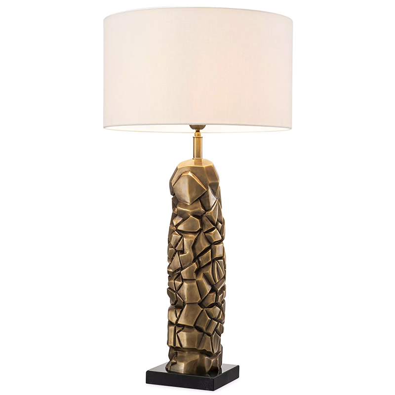 Настольная лампа Eichholtz Table Lamp The Rock Латунь Черный Белый Настольная лампа Eichholtz Table Lamp The Rock Латунь Черный Белый в Волгограде | Loft Concept