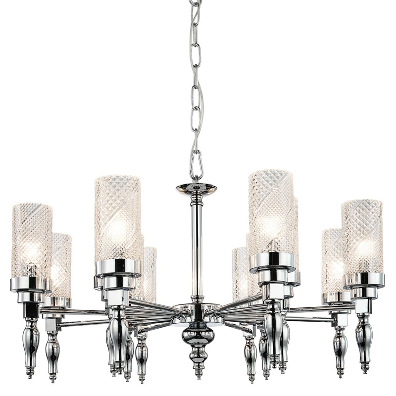 Люстра цвета хром Balusters D70 см Хром Прозрачный Люстра цвета хром Balusters D70 см Хром Прозрачный в Волгограде | Loft Concept