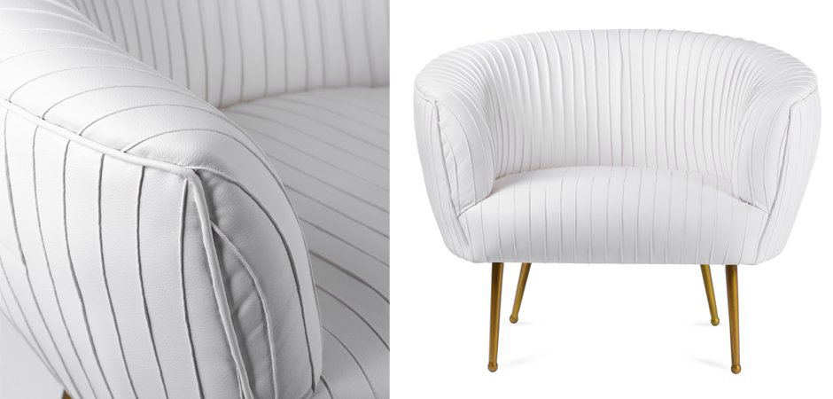 Кресло Kelly Wearstler SOUFFLE CHAIR - RUCHED Milk Кресло Kelly Wearstler SOUFFLE CHAIR - RUCHED Milk - Loft-Concept в Волгограде
