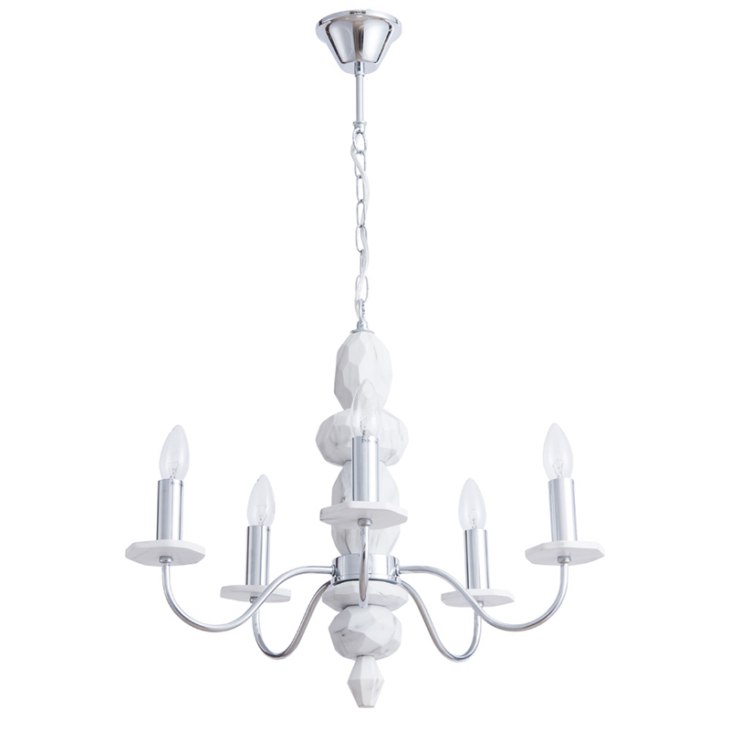 Люстра Marcela Chandelier Белый Хром Люстра Marcela Chandelier Белый Хром в Волгограде | Loft Concept