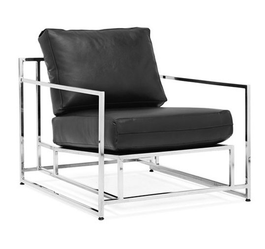 Кресло Black Calfskin Armchair Черный Кресло Black Calfskin Armchair Черный в Волгограде | Loft Concept