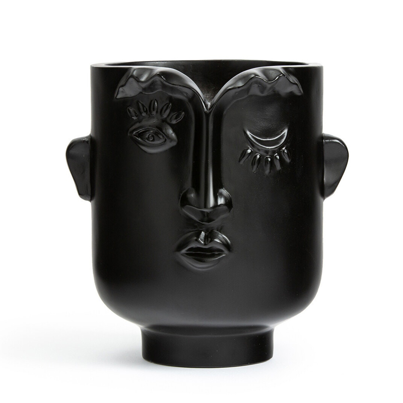 Ваза Black Head Vase Глянцевый черный Ваза Black Head Vase Глянцевый черный в Волгограде | Loft Concept