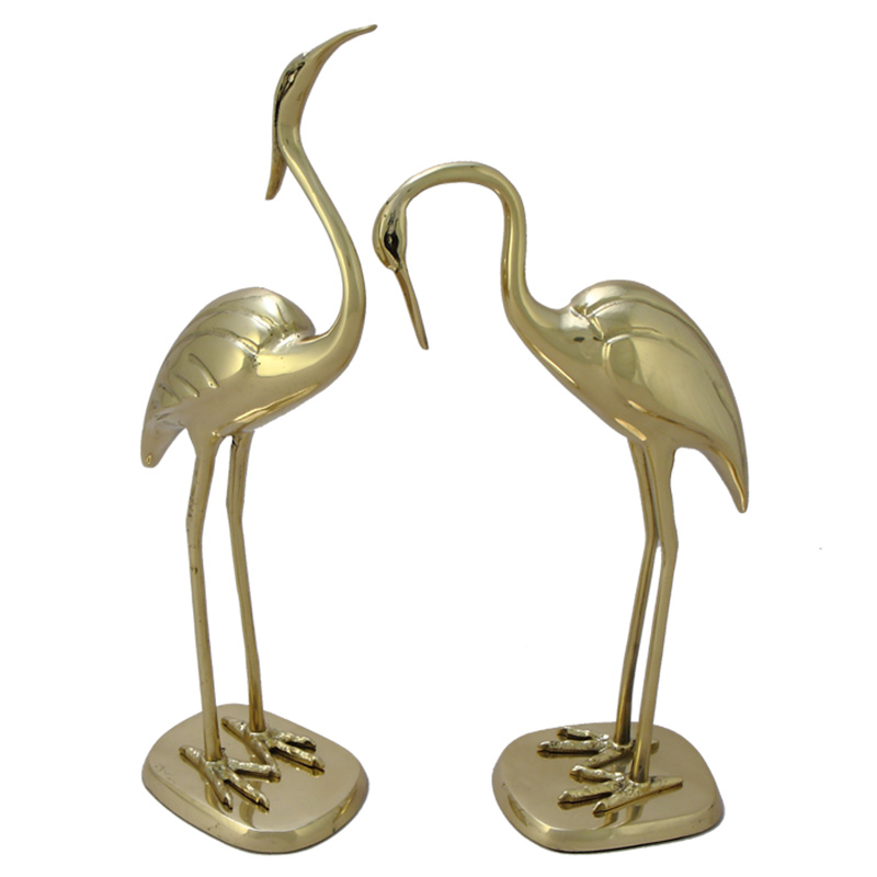 Статуэтка бронзовая пара Журавли Bronze Birds Золотой Статуэтка бронзовая пара Журавли Bronze Birds Золотой в Волгограде | Loft Concept