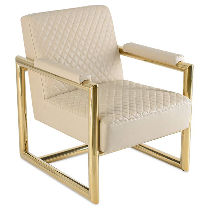 Кресло Gautselin Armchair cappuccino Бежевый Глянцевое золото Кресло Gautselin Armchair cappuccino Бежевый Глянцевое золото в Волгограде | Loft Concept