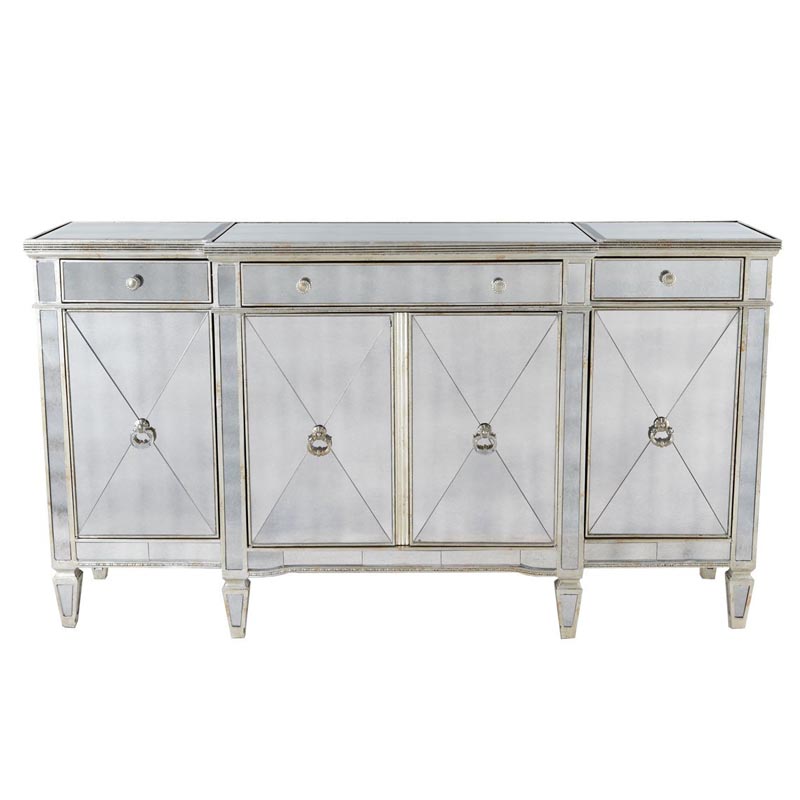 Комод зеркальный Celso Mirrored Chest of drawers 3 ящика и 4 дверцы Зеркало Комод зеркальный Celso Mirrored Chest of drawers 3 ящика и 4 дверцы Зеркало в Волгограде | Loft Concept