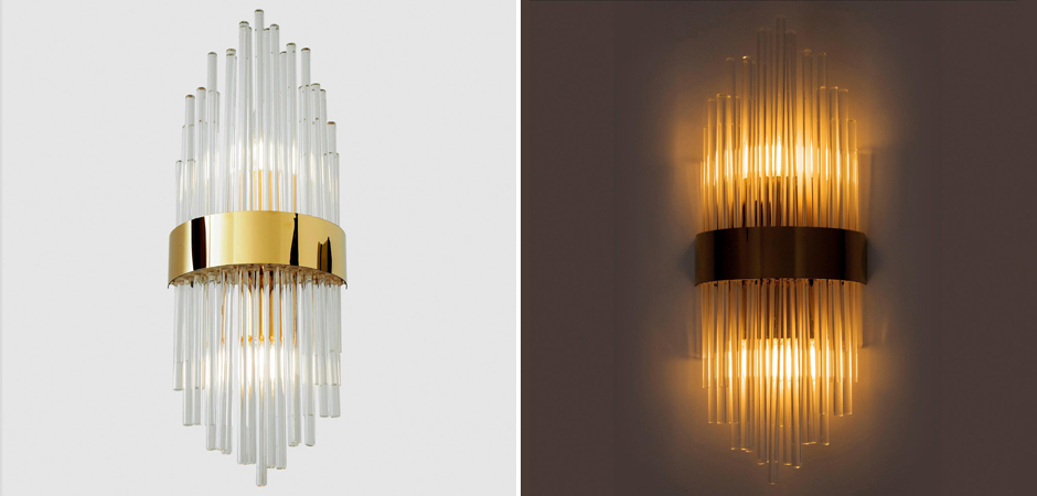 Хрустальное бра Flutes Gold Хрустальное бра Flutes Gold - Loft-Concept в Волгограде