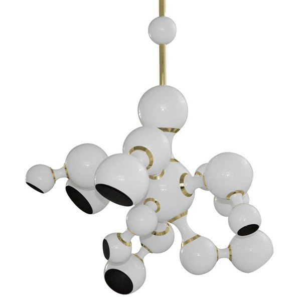 Люстра Atomic Suspension white Delightfull Золотой Белый Люстра Atomic Suspension white Delightfull Золотой Белый в Волгограде | Loft Concept