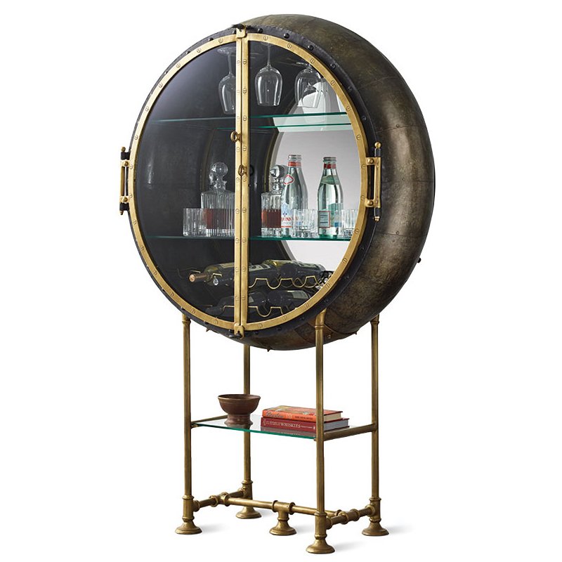 Шкаф Porthole Bar Restoration Hardware Латунь Шкаф Porthole Bar Restoration Hardware Латунь в Волгограде | Loft Concept