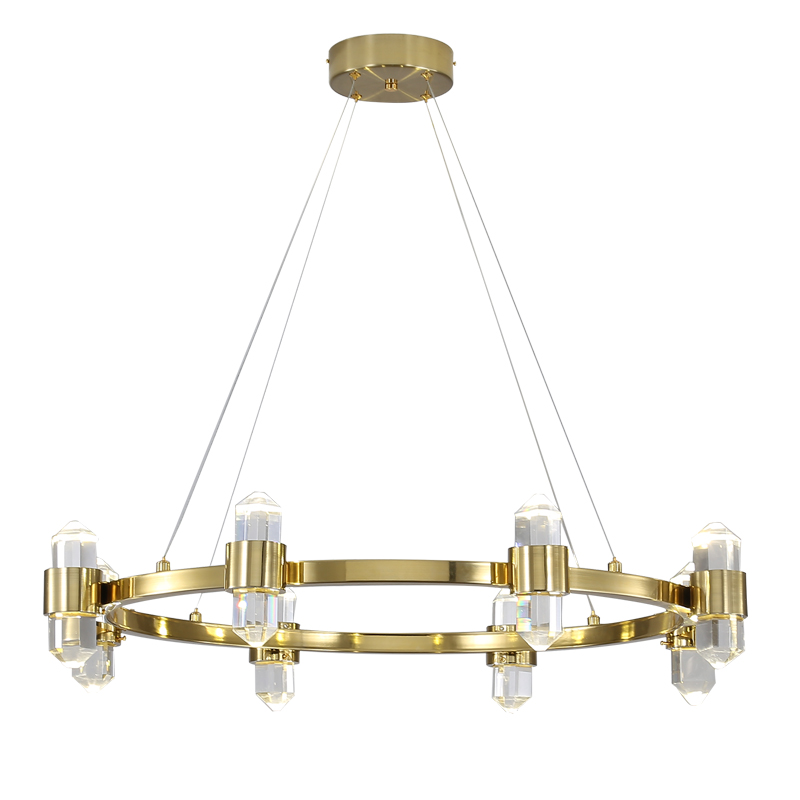 Люстра Crystal Ring Chandelier Brass Латунь Прозрачный Люстра Crystal Ring Chandelier Brass Латунь Прозрачный в Волгограде | Loft Concept