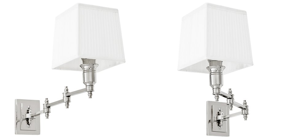 Бра Wall Lamp Lexington Swing Nickel+White Бра Wall Lamp Lexington Swing Nickel+White - Loft-Concept в Волгограде