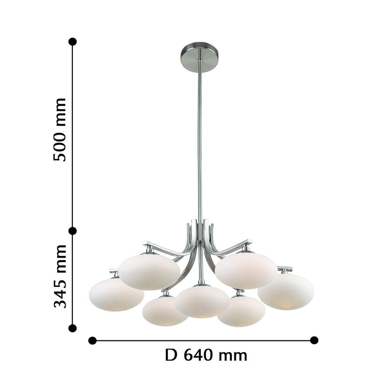 Люстра с овальными белыми плафонами Mushrooms Lamp Люстра с овальными белыми плафонами Mushrooms Lamp в Волгограде