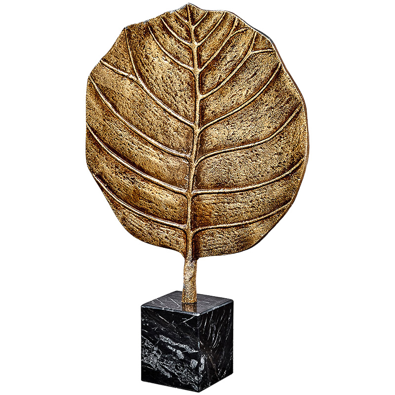 Аксессуар Gold Leaf Золотой Черный Мрамор Nero Аксессуар Gold Leaf Золотой Черный Мрамор Nero в Волгограде | Loft Concept