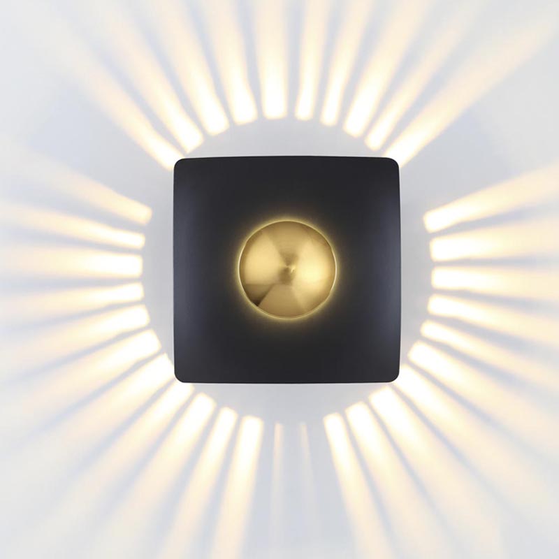 Настенный светильник Golden Mean Square Черный Золотой Настенный светильник Golden Mean Square Черный Золотой в Волгограде | Loft Concept