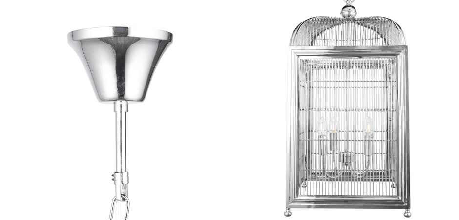 Люстра клетка Bird cage chrome Lantern Falcon Люстра клетка Bird cage chrome Lantern Falcon - Loft-Concept в Волгограде