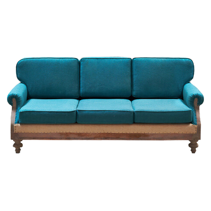 Диван Deconstructed Sofa turquoise Linen triple Коричневый Бирюзовый Диван Deconstructed Sofa turquoise Linen triple Коричневый Бирюзовый в Волгограде | Loft Concept