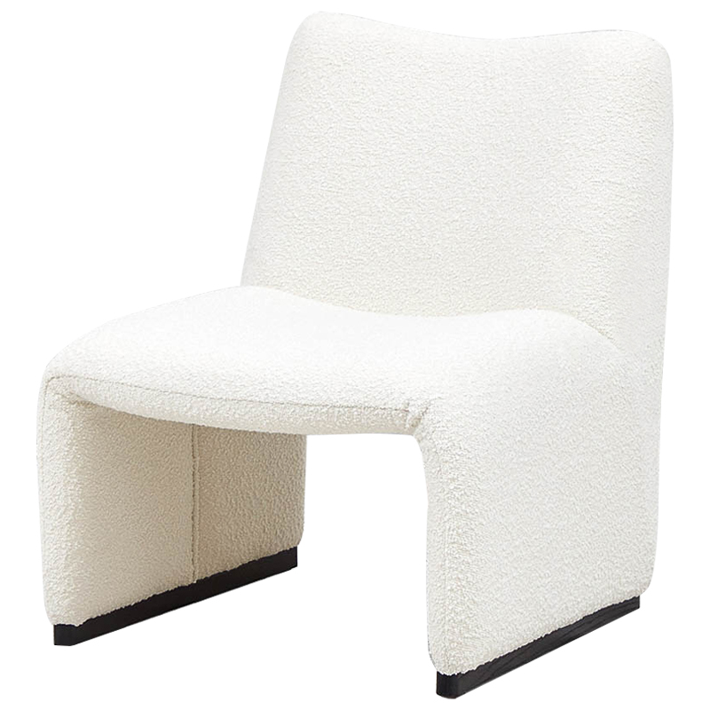 Кресло белое Cress White Boucle Collection Armchair Белый Кресло белое Cress White Boucle Collection Armchair Белый в Волгограде | Loft Concept