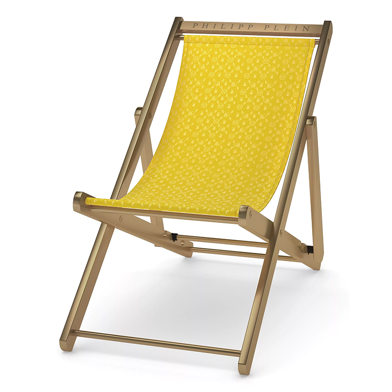 Кресло Philipp Plein Deck Chair Жёлтое Желтый Золотой Кресло Philipp Plein Deck Chair Жёлтое Желтый Золотой в Волгограде | Loft Concept
