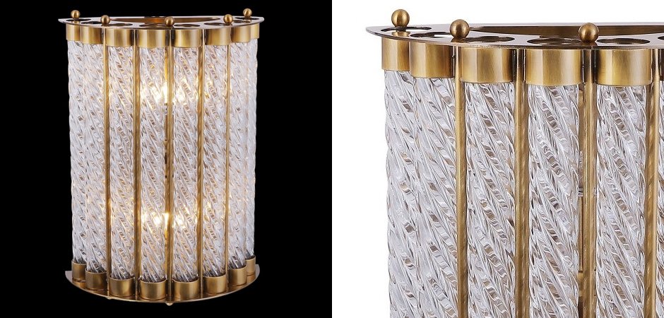 Бра Glass Spirals Sconces Бра Glass Spirals Sconces - Loft-Concept в Волгограде