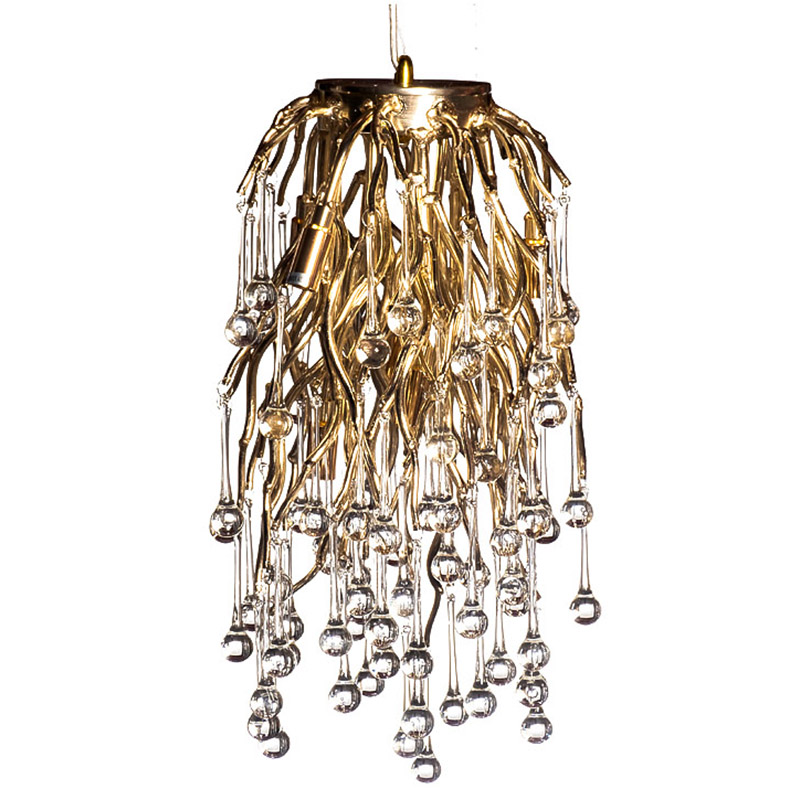 Подвесной светильник Droplet Gold Hanging Lamp Золотой Прозрачный Подвесной светильник Droplet Gold Hanging Lamp Золотой Прозрачный в Волгограде | Loft Concept