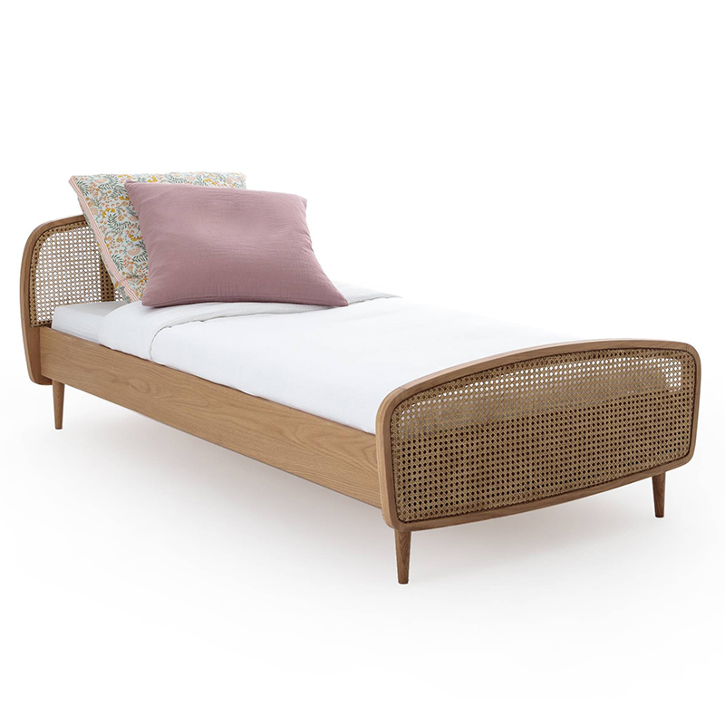 Кровать Morten Wicker Bed Светлый дуб Кровать Morten Wicker Bed Светлый дуб в Волгограде | Loft Concept