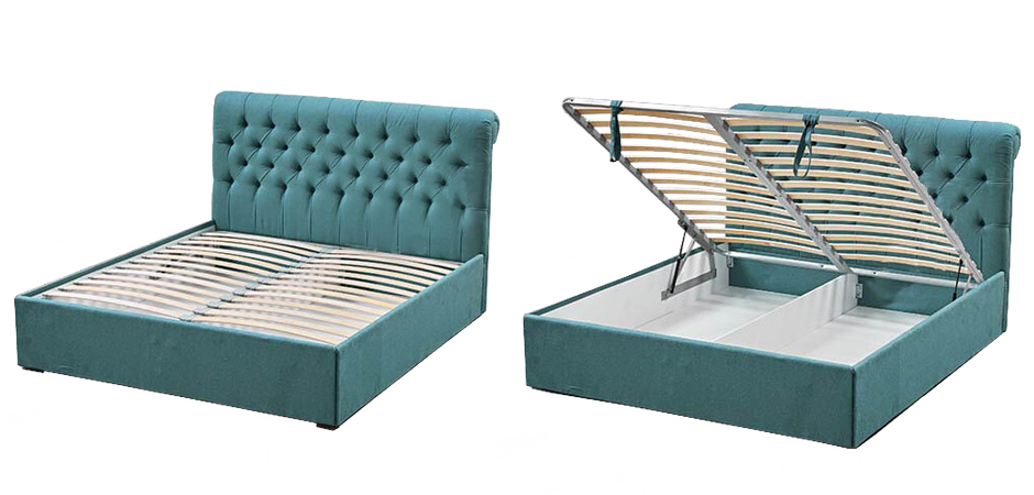Кровать Turquoise Capitone Bed Кровать Turquoise Capitone Bed - Loft-Concept в Волгограде