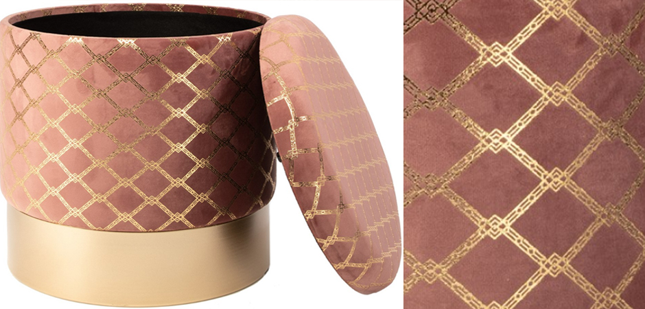 Пуф PUF Upholstery Gold Mesh розовый - Loft-Concept в Волгограде