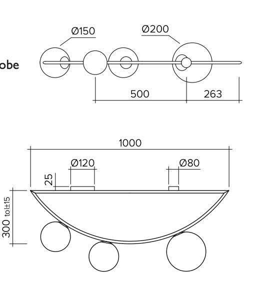 Потолочный светильник Atelier Areti Girlande Ceiling Crescent 3 Потолочный светильник Atelier Areti Girlande Ceiling Crescent 3 в Волгограде