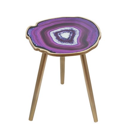 Кофейный стол Imitation Agate Fuchsia Латунь Фиолетовый Кофейный стол Imitation Agate Fuchsia Латунь Фиолетовый в Волгограде | Loft Concept