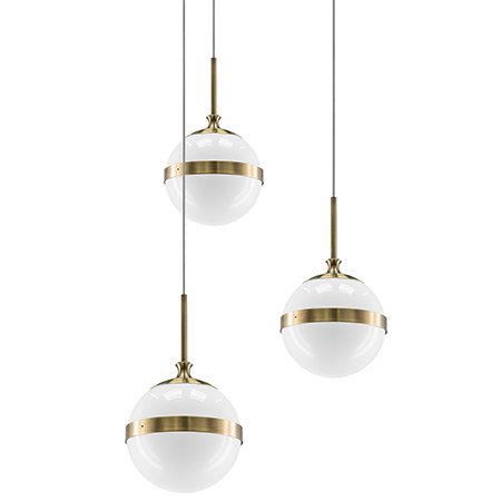 Подвесной светильник Peggy Single Pendant Light 3 Gold Белый Бронза в Волгограде | Loft Concept 
