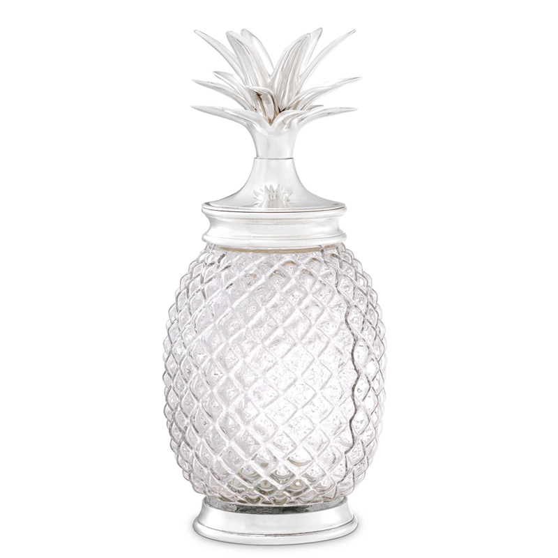 Ваза с крышкой Eichholtz Jar Hayworth silver Серебряный Прозрачный Ваза с крышкой Eichholtz Jar Hayworth silver Серебряный Прозрачный в Волгограде | Loft Concept