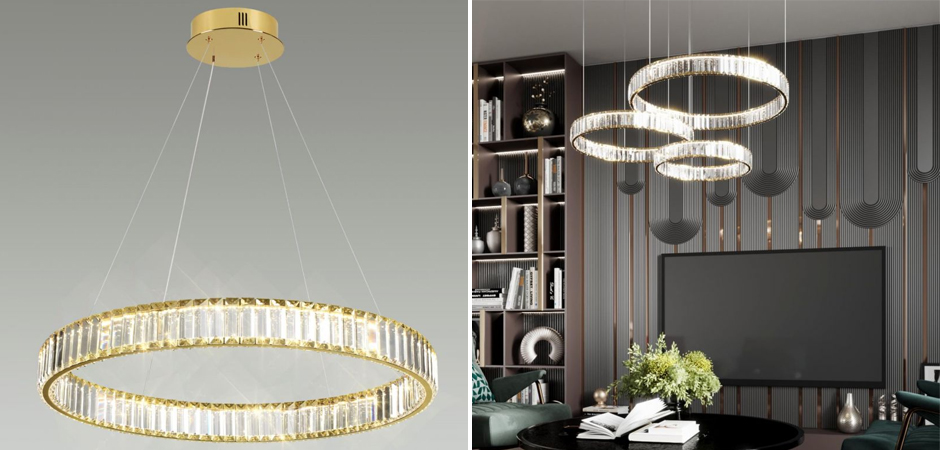 Люстра Хрустальная Ring Horizontal 1 кольцо Люстра Хрустальная Ring Horizontal 1 кольцо - Loft-Concept в Волгограде