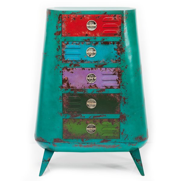 Комод металлический с цветными ящиками Retro Futurismo chest V Мульти Комод металлический с цветными ящиками Retro Futurismo chest V Мульти в Волгограде | Loft Concept