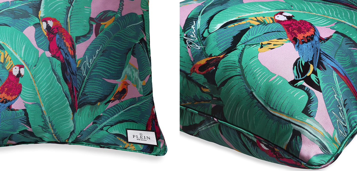 Подушка Philipp Plein Cushion Parrot 50 x 50 - фото